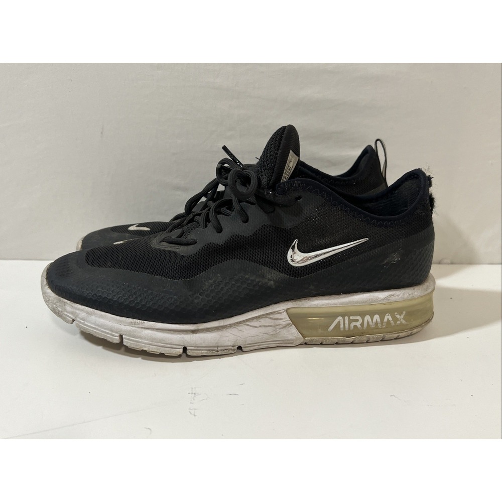 Nike Air Max Sequent Size 7.5 Black White Running Training Shoe